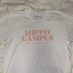 Hippo Campus band tee, white medium